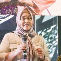 Prasetyawati Dorong Masyarakat Bogor Manfaatkan Perlindungan Tenaga Kerja. Poto Ibu prasetiawati