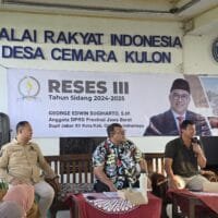 George Edwin Sugiharto Tinjau Desa Penghasil Madu di Indramayu Reses DPRD Jabar, George Edwin Sugiharto, di Losarang, Indramayu.