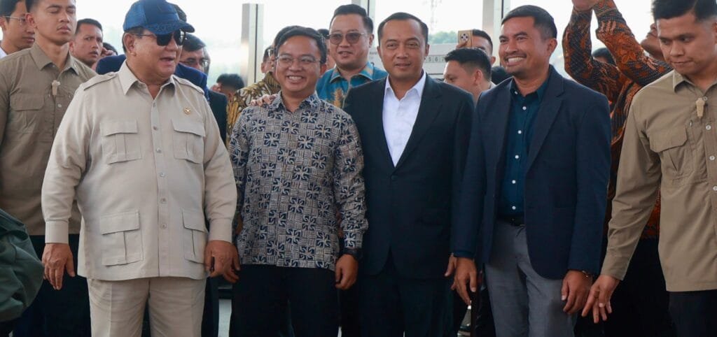Presiden Prabowo Subianto memberikan sambutan pembukaan KSTI 2025 di Sabuga ITB