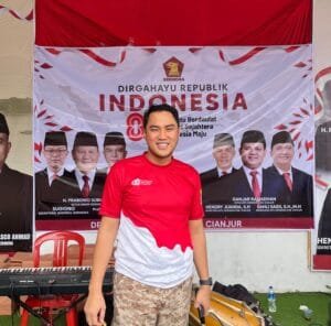 Abdul Karim anggota DPRD Jabar Fraksi Gerindra ikut meriahkan perayaan HUT ke-80 RI di DPCCianjur