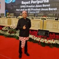 Anggota DPRD Jabar Fraksi Gerindra Andhika Surya Gumilar memberi ucapan HUT ke-80 Jabar