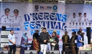 Ketua DPC Gerindra Depok Pradi Supriatna membuka Festival D’Kerens Sawangan