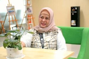 Tina Wiryawati saat meninjau area layanan publik di Mall Terpadu Kota Cimahi dalam agenda kunjungan kerja Komisi III DPRD Jabar.