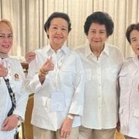Tina Wiryawati menghadiri diskusi bersama pembina PP PIRA, Ibu Bianti Djiwandono dan Ibu Maryani Djojohadikusumo, di Hotel Bidakara Jakarta.