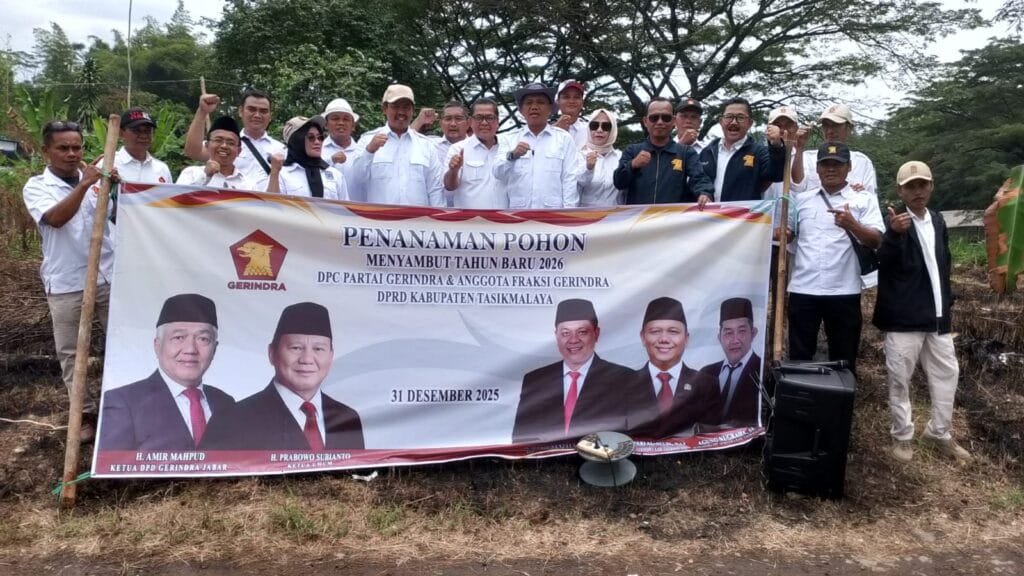 Haris Sanjaya menghadiri aksi lingkungan dan sosial Gerindra Tasikmalaya di Situ Sanghyang