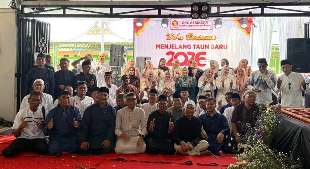 Doa bersama Gerindra Bandung Barat menjelang Tahun Baru 2026
