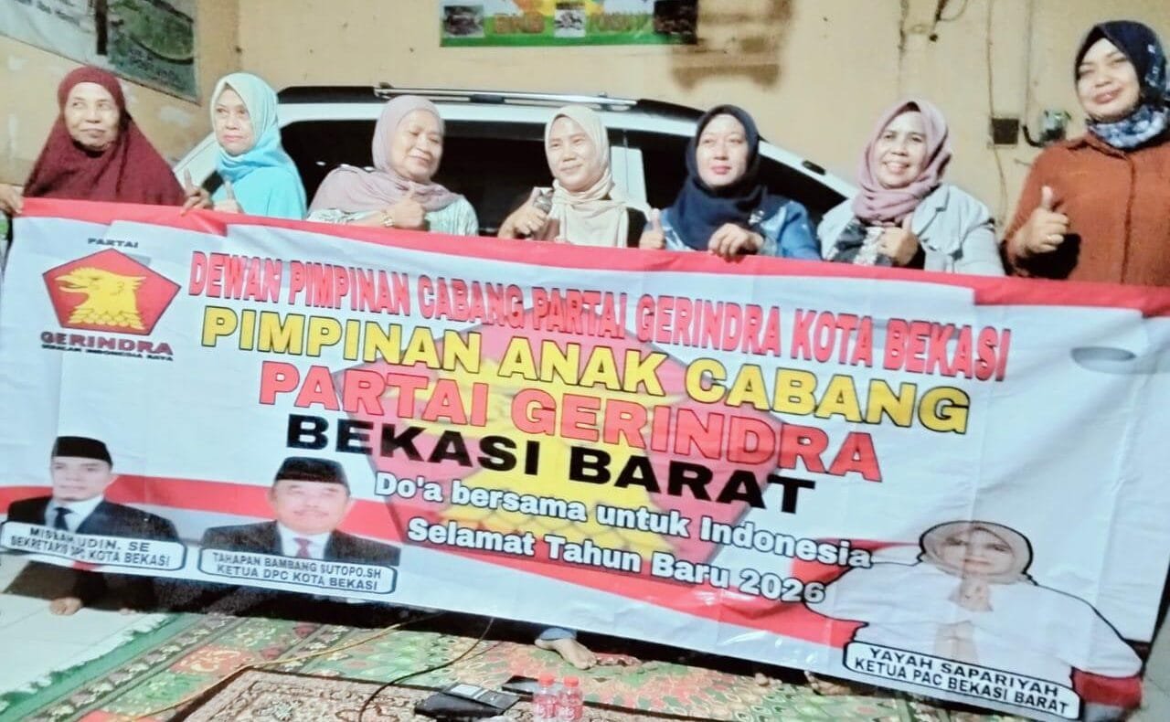 Suasana khidmat doa bersama PAC Gerindra Kota Bekasi