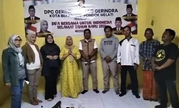 PAC Pondok Melati Gerindra Bekasi doa bersama sambut 2026