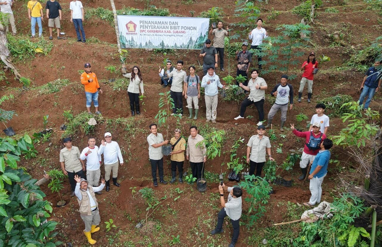 Gerindra Subang Tebar 8.000 Bibit Pohon, Jaga Masa Depan Pegunungan Tanjungsiang