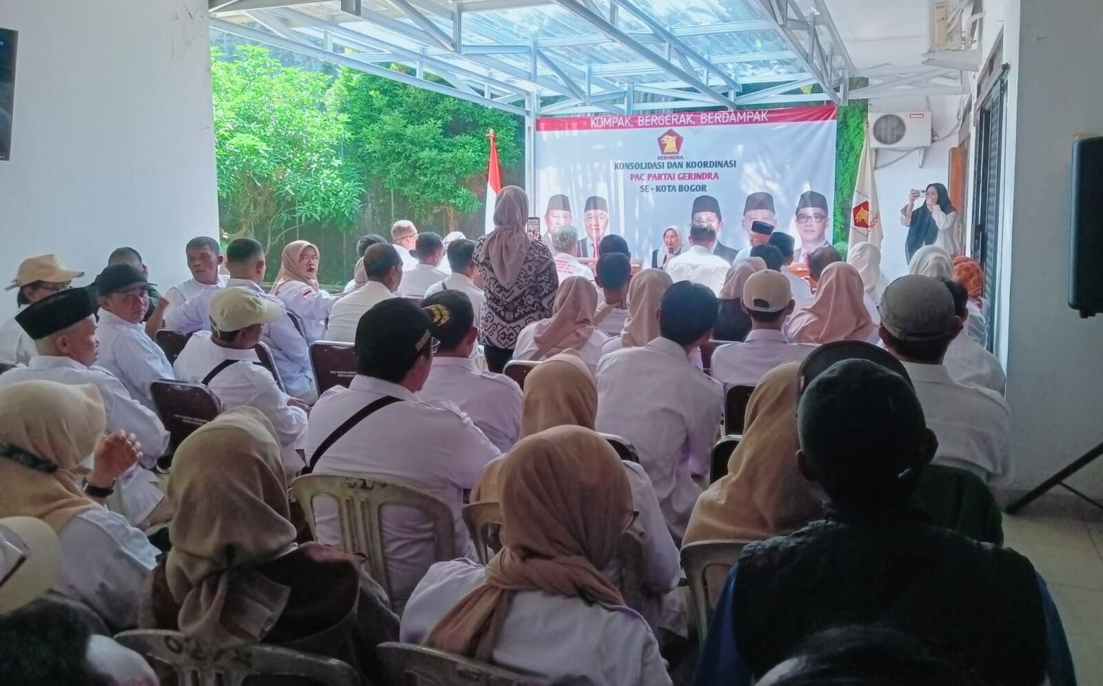 Endang S Thohari dalam kegiatan konsolidasi Gerindra Kota Bogor