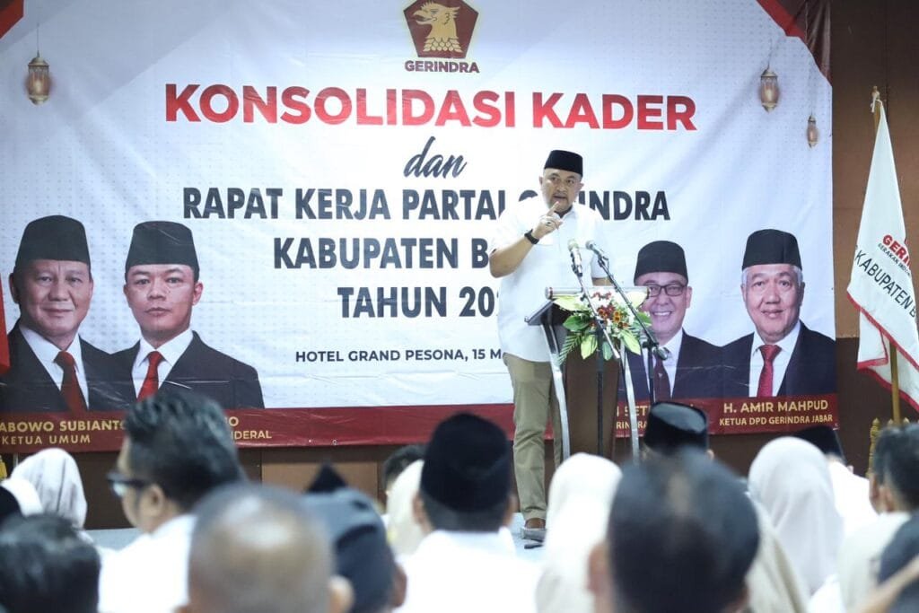 Fadli Zon bersama Rudy Susmanto menghadiri kegiatan konsolidasi kader Gerindra Bogor