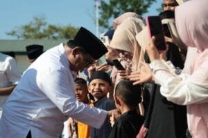 Warga Aceh Tamiang bersama Presiden dalam suasana Lebaran yang penuh haru