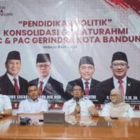 Kegiatan konsolidasi Gerindra Kota Bandung di kantor DPC
