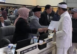 Prasetyawati dan KDM Hadiri Halal Bihalal Fraksi Gerindra Jabar usai rapat paripurna