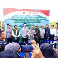 Heri Ukasah Sulaeman menghadiri kegiatan tanam raya jagung di Desa Palabuan Kecamatan Ujungjaya Sumedang