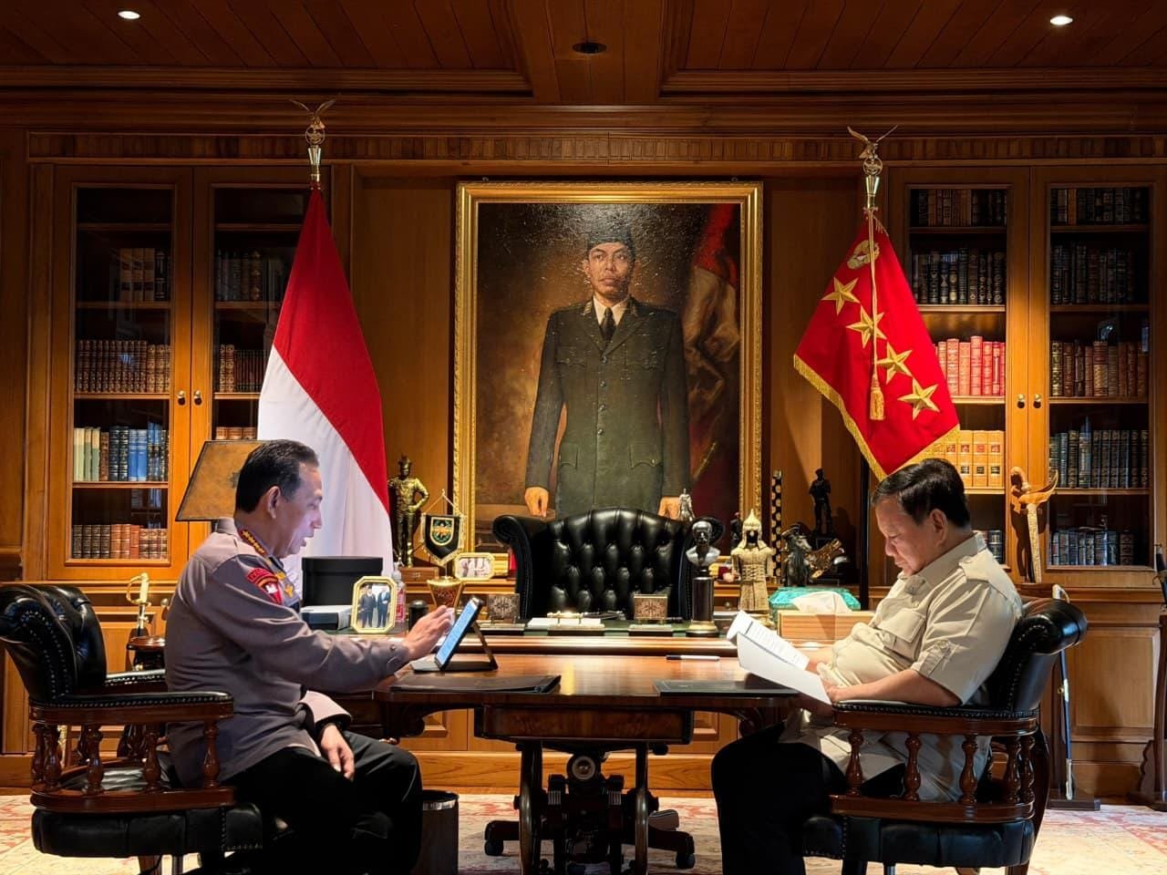 Presiden Prabowo Panggil Kapolri di Hambalang, Bahas Keamanan Nasional