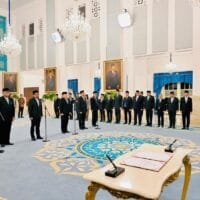 Prabowo Lantik Dudung, Qodari, dan Karding di Istana Negara