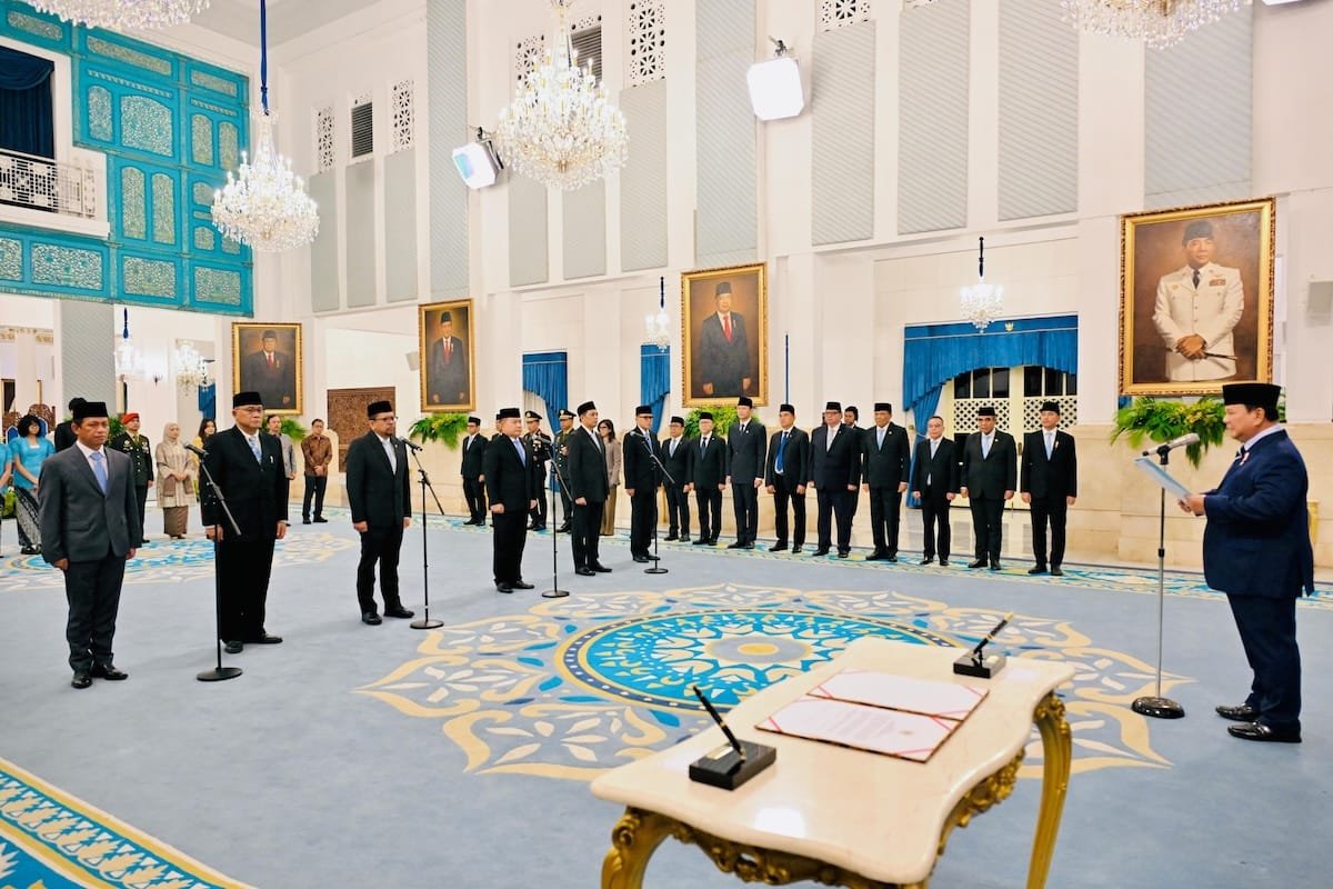 Prabowo Lantik Dudung, Qodari, dan Karding di Istana Negara