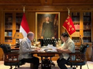 Prabowo Terima Rosan Roeslani Bahas Hilirisasi di Hambalang
