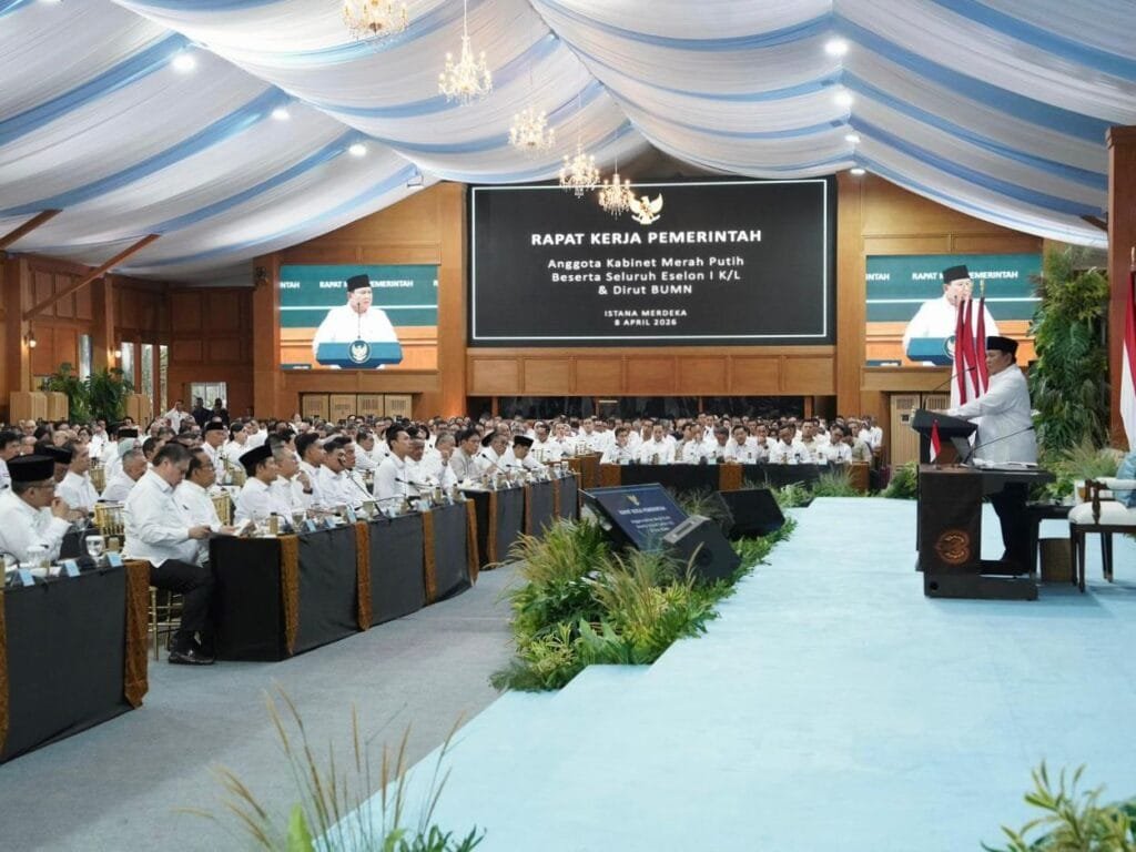 Suasana Rapat Kerja Pemerintah Kabinet Merah Putih