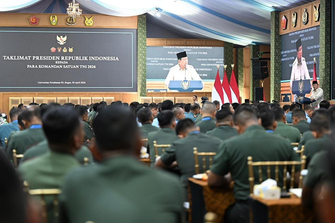 Presiden Prabowo Perkuat Semangat Juang 1.500 Komandan TNI di Bogor