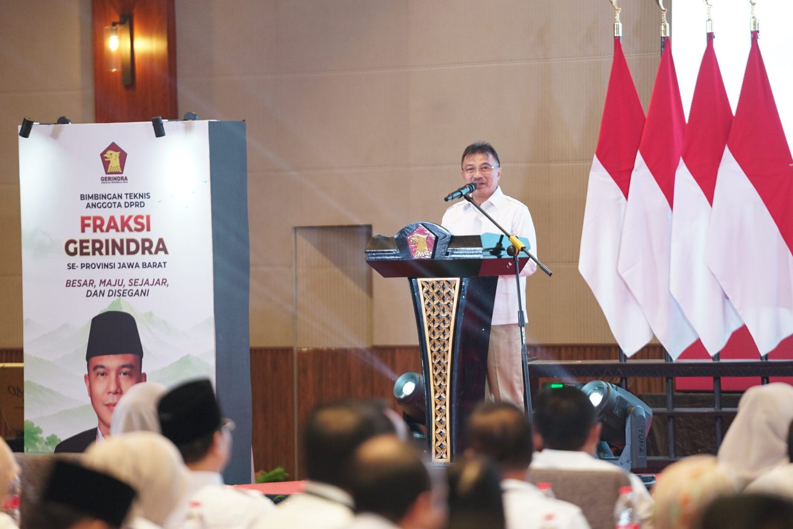 Abdul Harris Bobihoe Sambut Peserta Bimtek Gerindra Jabar di Kota Bekasi