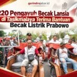Pengayuh becak lansia di Tasikmalaya menerima bantuan becak listrik dari Presiden Prabowo Subianto.