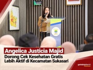 Angelica Justicia Majid saat memberikan arahan dalam Lokakarya Mini Kesehatan Triwulan II di Kecamatan Sukasari.