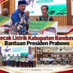 Yayat Hidayat bersama pengayuh lansia penerima becak listrik bantuan Presiden Prabowo di Kabupaten Bandung.