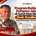 Dede Kusdinar saat menyampaikan perhatian terhadap Program Rutilahu Pemprov Jabar di Garut dan kebutuhan 1.471 rumah.