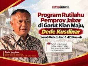 Dede Kusdinar saat menyampaikan perhatian terhadap Program Rutilahu Pemprov Jabar di Garut dan kebutuhan 1.471 rumah.