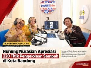 Nunung Nurasiah saat menyampaikan apresiasi terhadap pengelolaan sampah Kota Bandung melalui 220 titik pengelolaan sampah.