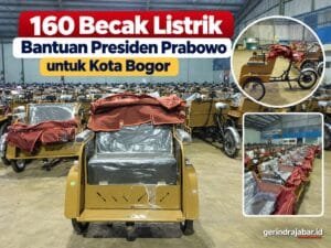 Penyaluran 160 becak listrik bantuan Presiden Prabowo untuk pengayuh becak di Kota Bogor