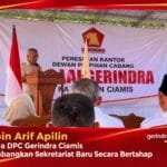 Pipin Arif Apilin Bawa DPC Gerindra Ciamis Kembangkan Sekretariat Baru Secara Bertahap