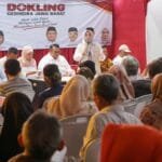 Prasetyawati saat membuka Program Seratus Titik Dokling Gerindra Jabar di Sumber Cirebon