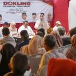 Prasetyawati saat membuka Program Seratus Titik Dokling Gerindra Jabar di Sumber Cirebon