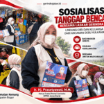 Prasetyawati dan Laskar Gerindra Jabar membagikan masker kepada masyarakat di Kecamatan Kemang dan edukasi bahaya abu vulkanik.
