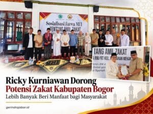 Ricky Kurniawan dalam sosialisasi amil zakat di Kabupaten Bogor.