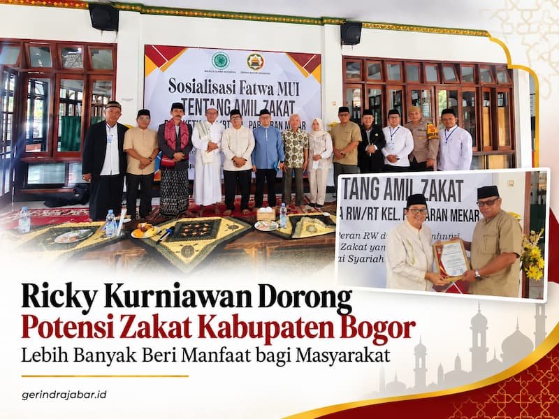 Ricky Kurniawan dalam sosialisasi amil zakat di Kabupaten Bogor.