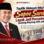 Taufik Hidayat menilai gerakan Sapoe Sarebu sebagai bentuk gotong royong ASN Jabar yang membantu renovasi rumah tidak layak huni di Garut.