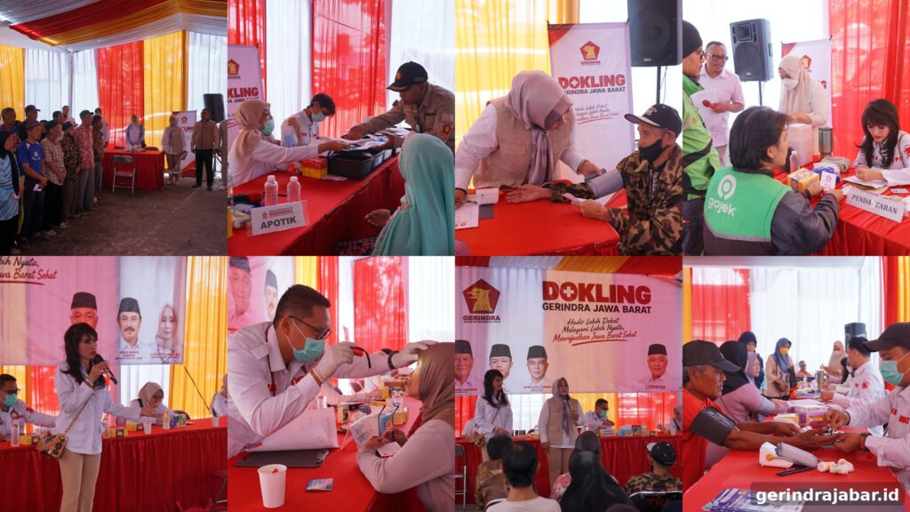 Dokling Gerindra Jabar di Kiaracondong Bandung bersama DPP dan DPC Gerindra Kota Bandung
