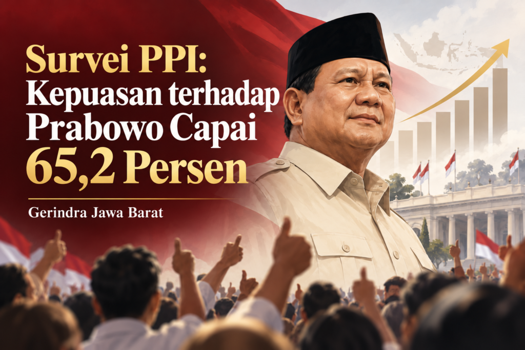 Survei PPI Jawa Barat dan kawasan sekitarnya mencatat tingkat kepuasan 65,5 persen terhadap Presiden Prabowo Subianto.