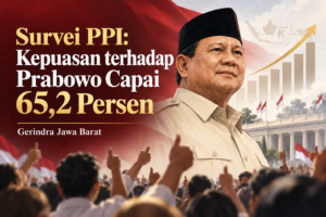 Survei PPI Jawa Barat dan kawasan sekitarnya mencatat tingkat kepuasan 65,5 persen terhadap Presiden Prabowo Subianto.